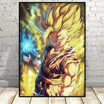 Hot Dragon Ball Goku On Canvas Print Wall Sticker Wall Art