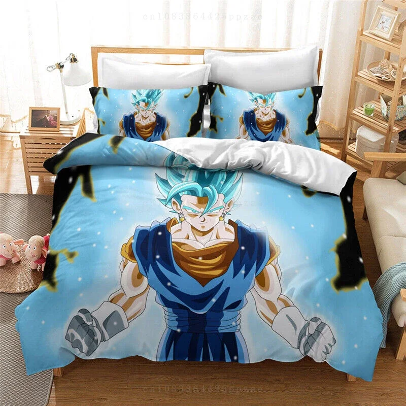 Blue Duvet Cover Dragon Ball 3D Bedding Set