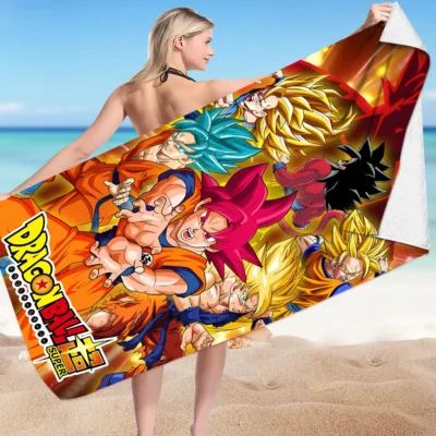 New Dragon Ball Z Son Goku Bath Beach Towel