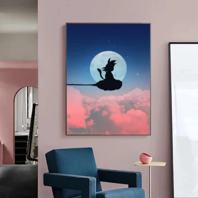 Moonlight Dragon Ball Z Canvas Art Wall
