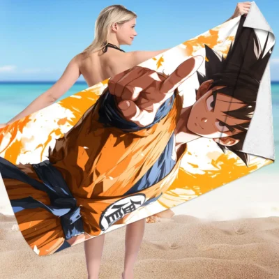 Hot Dragon Ball Z Son Goku Bath Beach Towel