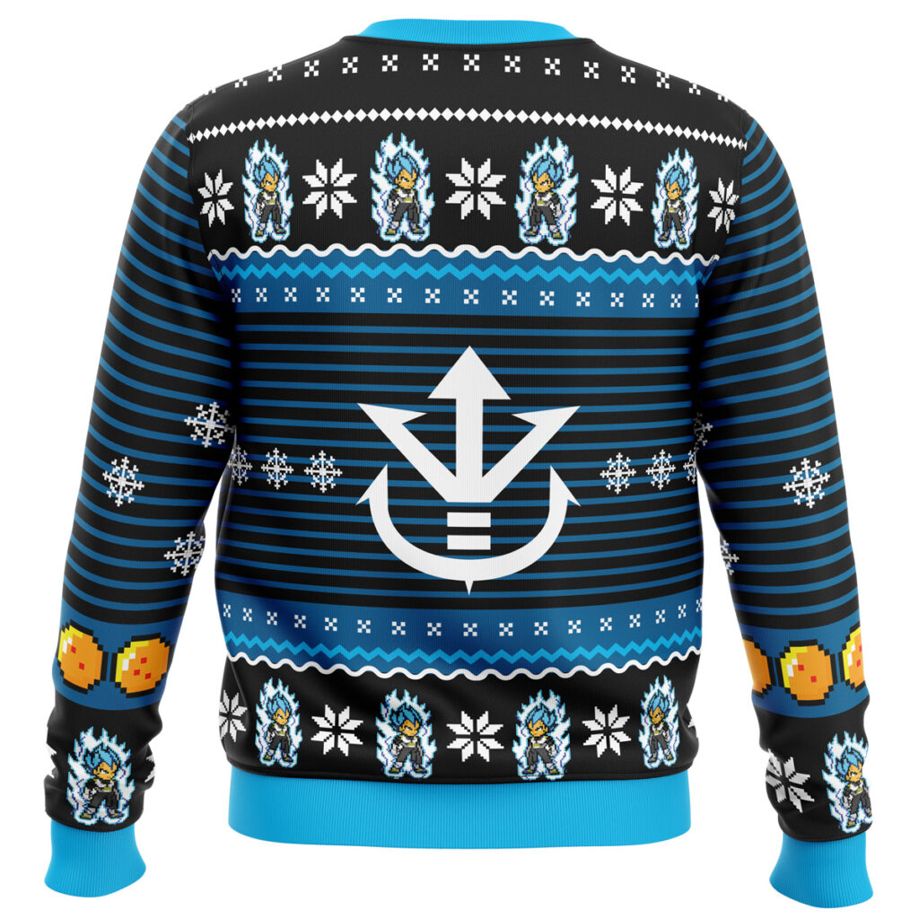 Super Saiyan Blue Vegeta Ugly Christmas Sweater - Image 4