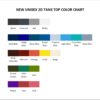 tank top color chart - Dragon Ball EU Store